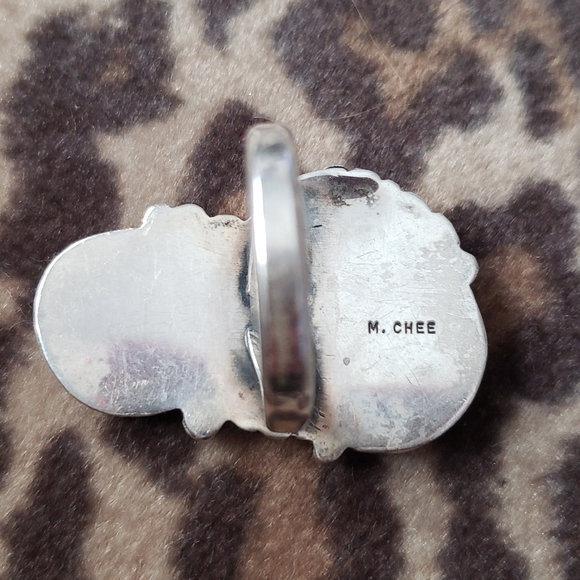 Sold - Vintage Navajo Turquoise Ring M. CHEE - Picture 3 of 3